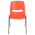 Flash Furniture HERCULES Series Orange Ergonomic Shell Stack Chair with Grey Frame-Set of 5 Multipurpose Stack Chairs