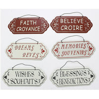 Cathay Importers Assorted Rustic Tin Wall Quotes, 12 Pack (EC-09-0679)-Print