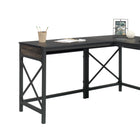 Sauder Foundry Road 36" W Desk Return - Carbon Oak (1 Box)-Attaches to the right or left side of 428059 Desk 59" x 24" or 428155 Desk 59" x 30" .