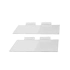 Eddie's Flat Shelf for Slatwall - 4" D x 10" L - Clear - 12 Pack-Clear