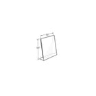 Azar Displays Vertical L-Shape Sign Holder, 3.5"W x 5.5"H, 10 Pack (112758)-Made from acrylic