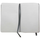 JAM Paper Hardcover Lined Notebook with Elastic Closure, Large, 5.88 x 8.5 Journal, Grey, 2/Pack (340528858g)-Comes with 70 sheets of white paper