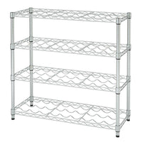 TRINITY EcoStorage 4-Tier Wine Rack, Chrome (TBFZ-0908)-EcoStorage finish represents eco-friendly production - No toxic chemicals are released into the environment during the production of this product