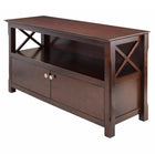 Winsome Xola TV Stand-Overall size is 44.02"W x 15.94"D x 24.02"H.  Open storage section is 39.29"W x 14.37"D x 8.27'H