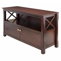 Winsome Xola TV Stand-Overall size is 44.02"W x 15.94"D x 24.02"H.  Open storage section is 39.29"W x 14.37"D x 8.27'H