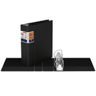 QuickFit Deluxe Heavy-Duty Commercial Binder, 3" Quickload Locking "D" Rings, Black-Unique dual-hinge design saves up to 20% of shelf space