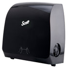 Scott Slimroll Manual Towel Dispensers - for Orange Core Scott Slimroll Towels - 12.65" x 13.02" x 7.18" - Black-For Orange Core Scott Slimroll Towels