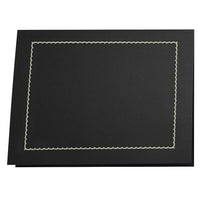 St. James Classic Certificate Holders, Black Linen, Gold Foil, 5 Pack-Elegant classic gold foil design