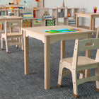 Flash Furniture Bright Beginnings Commercial Grade Wooden Square Preschool Classroom Activity Table (MKME088009)-Assembles in 20 Minutes or Less