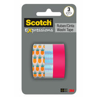 Scotch Expressions Washi Tape - Assorted Sizes - 3 Rolls/Pack (C1017-3-P4)-Washi Tape