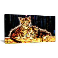 Designart Vivid Kittens Canvas Art Print, 5 Panels, (PT2352-40-20)-Print