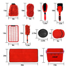 Oskar 11-Piece Car Wash Kit - Red-8