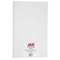 JAM Paper Vellum Bristol Legal Cardstock, 8.5 x 14, 65lb White, 50 Pack (16928437)-White card stock for scrapbooking and creating posters
