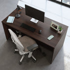 Sauder 59"W Affirm Desk - Noble Elm-   Impact resistant, high-grade thermoplastic edges
