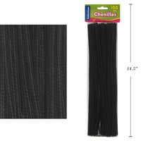 Selectum Pipe Cleaners - 12" - Black - 100 Pack-Black