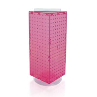 Azar Displays 20" x 8" x 8" 4-Sided Interlocking Pegboard Display, Pink (703385-PNK)-Dimensions: 20"H x 8"W x 8"D