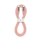 LOGiiX Vibrance Silicone Cable USB-C to USB-C - Blush-1M (~3 Ft) ultra-soft, Colourful and flexible charging cable