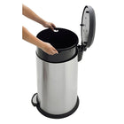 The Step N' Sort 40 Litre Trash Compacting Bin (959286)-Stainless Steel