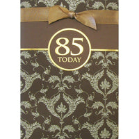 Rosedale Greeting Card, Birthday Age 85, General with Bow-Printed on premium coated card stock