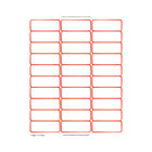 Geographics Foil Border Mailing Labels - Red - 90 Pack-White with Red Foil Address labels