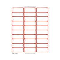 Geographics Foil Border Mailing Labels - Red - 90 Pack-White with Red Foil Address labels