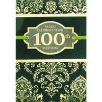 Rosedale Greeting Card, Birthday Age 100, General-Printed on premium coated card stock