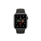 Apple Watch Series 5, 40mm, GPS, Space Grey Aluminium Case with Sport Band, Black-LTPO OLED Always-On Retina display with Force Touch, 324 by 394 pixels