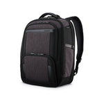 Samsonite Pro Slim Backpack 15.6", Shaded Grey/Black-Shaded Grey, Made out of durable 100% nylon that is water-resistant with leather accents.