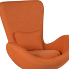Flash Furniture Egg Series Orange Fabric Side Reception Chair-Lumbar Pillow