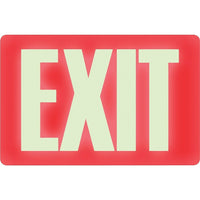 Headline Sign Glow-in-the-Dark EXIT Sign, 8" x 12"-Made of durable styrene