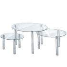 Azar Displays 12"dia x 6"H - 20"dia x 10"H Acrylic Round Riser Display, 3 Pack (515305)-Made from acrylic