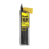 Pentel Super Hi-Polymer Lead Pack - 0.9mm - 12 Pack (PENC29HB)-Never needs sharpening, is super strong and produces a clear dark line