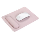 General Supply Goods + Co Vegan Leather Mousepad with Magnetic Wrist Rest - Pink Clay-Smooth vegan leather