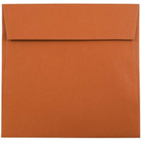 JAM Paper 6.5" x 6.5" Square Envelopes, Dark Orange, 1000 Pack (3157452b)-Square invitation envelope