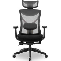 MotionGrey AirGlide Mesh Series Office Chair- Executive Ergonomic Computer Desk Mesh Back - Black-Mesh back for breathability, tight weave fabric seat, cold mold foam cushion for support