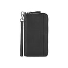 Bugatti Gift Giving Ladies Zip Around Wallet & Removable Wristlet - Black-Made of pebble grain vegan leather