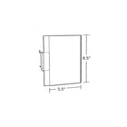 Azar Two-Sided Acrylic Sign Holder With Pegboard Grippers, 5.5" x 8.5", 10 Pack (103326)-Clear Acrylic