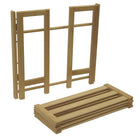 Winsome Shoe Rack, 4-Tier, Natural-Slatted shelves and open side offer light, airy look