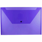 JAM Paper Plastic Envelopes with Snap Closure - Legal Booklet - 9.75" x 14.5" - Purple Poly - 12 Pack -Colour: Purple 