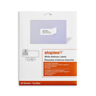 Staples White Address Labels for Inkjet/Laser Printers - 1" x 2-5/8" - 750 Pack-Create customized labels for addressing and shipping