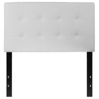 Flash Furniture Lennox Tufted Upholstered Twin Size Headboard - White Vinyl-Contemporary Style