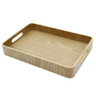 Cathay Importers Bentwood Rect Tray with Handles, 13"W x 8.5"D x 2"H, Light Brown, 2/Pack-Bentwood construction - made from willow wood veneer