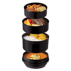 Zojirushi JBE Insulated Lunch Jar - 41 oz. -  Carbon Black-4 inner bowls are microwaveable and remain nicely contained in jar with a clip-on lid