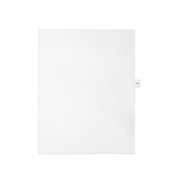 Mark Maker Legal Exhibit Index Tab White Single Tabs, 1/15th Cut, Letter Size, No Holes, Letter V, 25 Pack-White Single Tabs, 1/15th Cut