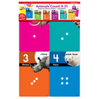 TREND enterprises, Inc. Animals Count 0-31 Learning Set-Clean, accessible, easy-to-read design with thoughtful photo cues helps build students' vocabulary and descriptive abilities