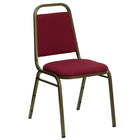 Flash Furniture HERCULES Series Trapezoidal Back Stacking Banquet Chair with Gold Vein Frame - Burgundy Fabric-500 lb. Weight Capacity
