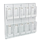 Azar 10-Pocket Trifold Size Pegboard Wall Brochure Holder-Sold in Multiples of: 1