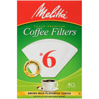 Melitta Coffee Filters, Cone Style #6, 40 Pack-Ideal for any small business or home office