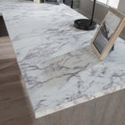 Sauder 59"W East Rock L-Desk - Ashen Oak- Finished on all sides for versatile placement anywhere in your home
