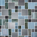 CTG Brands Square Glossy Wall Tile, 10" x 10", Blue, Grey, 6 Pack-Set: comes in a box of 6 premium quality wall tiles, suitable for smooth and clean surfaces